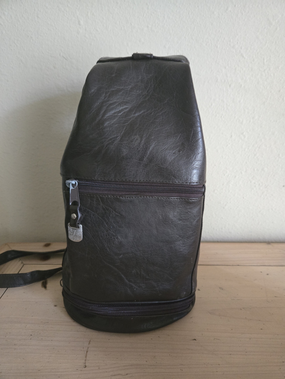 YNS Generic Brown Leather Satchel Sling Bag